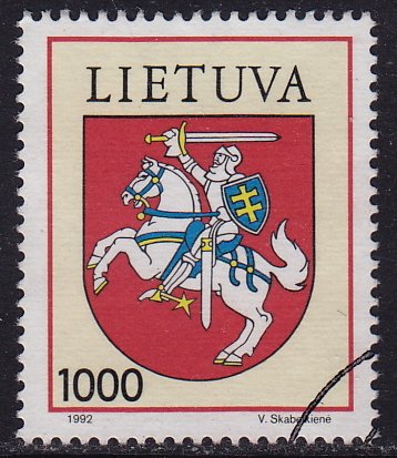 Lithuania - 1992 - Scott #433 - used - National Arms