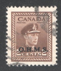 CANADA #O2   VF, Used.   CV $7.50    .....   1151161