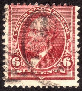 1890, US 6c, Garfield, Used, Sc 224