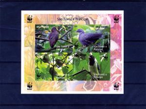 Sao Tome & Principe 2005 WWF Endangered Birds s/s Imperforated MInt (NH)