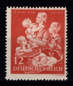 Germany 1943 10th Anniv. of Winter Relief Fund, 12pf + 38pf [Unused]