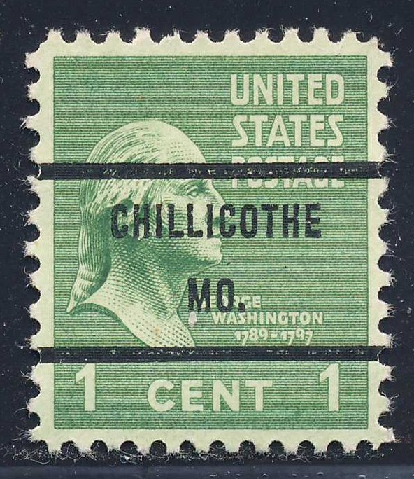 Chillicothe MO, 804-71 Bureau Precancel, 1¢ Washington