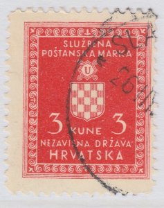 1942 Croatia Official 3k Used Stamp A19P10F596-