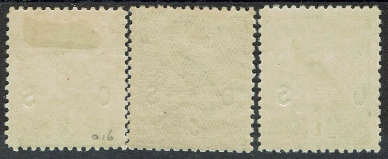 NEW GUINEA 1931 DATED BIRD OS 4D 5D AND 1/-