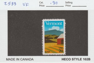 Scott# 2533 1991 29c Vermont Statehood Issue VF MNH