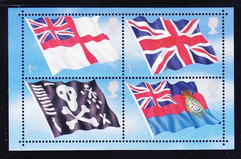 Great Britain 1999 MNH 2001 Flags Mini Sheet of 4 Very Fine