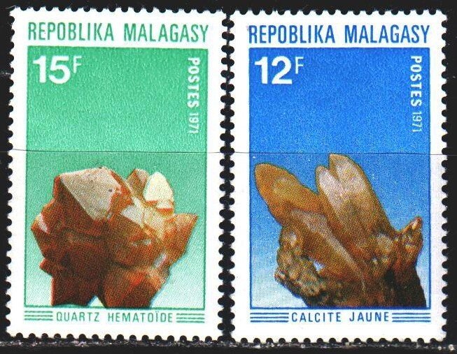 Madagascar. 1971. 627-28. Minerals, geology. MNH.