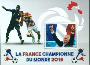 FOOTBALL SOCCER FIFA WORLD CUP 2018 FRANCE WINNERS MADAGASCAR MNH STAMP SET