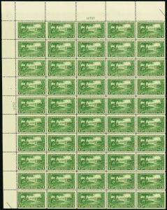 617, VF Mint NH Scarce Top Sheet of 50 1¢ Stamps Brookman $400.00 - Stuart Katz