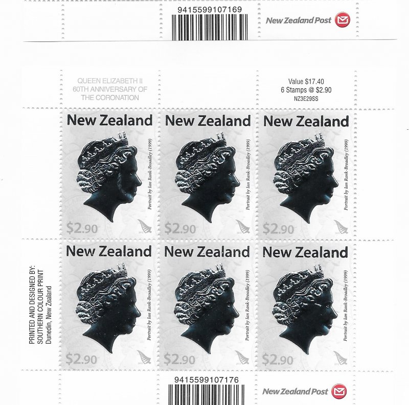New Zealand 2461-66  2013   set 6    ( Six Inscr blks vf mint nh )