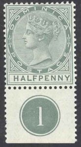 Dominica Sc# 17 MNH 1886 1/2p green Queen Victoria