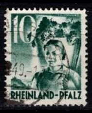 Germany - Rhine Palatinate #6N34 Girl Carrying Grapes - Used