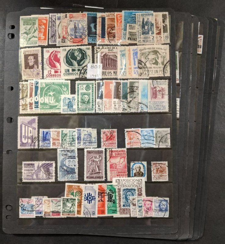 EDW1949SELL : MEXICO Nice, ALL DIFFERENT collection in PERFECT SCOTT CAT ORDER
