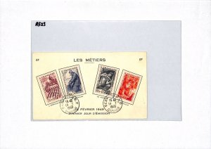 FRANCE FDC INDUSTRIES MINING FARMING FISHING Doubs 1949{samwells-covers}RF23