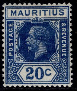 MAURITIUS GV SG235a, 20c prussian blue, M MINT. Cat £29. DIE I