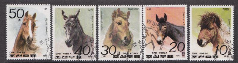Korea (North) 1991 Horses (SG N3083/7)fu 