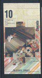 Canada Booklet 1993 Hand-Crafted Textiles #BK159a MNH1