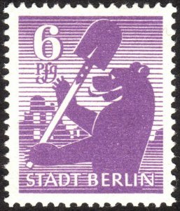 1945, Germany Berlin 6pfg, MNH, Superb, Sc 11N2