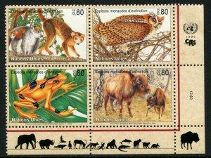 267a UN - Geneva Fs0.80 Endangered Species blk/4,  MNH
