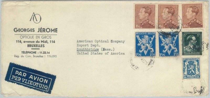 79172 - BELGIUM - POSTAL HISTORY - Overprinted stamp on  COVER to the USA