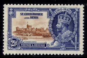 ST KITTS-NEVIS GV SG63, 2½d brown & deep blue, M MINT.