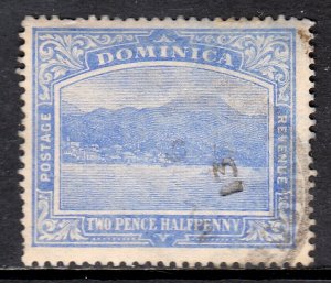 Dominica - Scott #53 - Used - Thin UR corner, short perfs - SCV $9.75