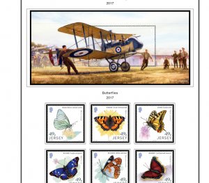 COLOR PRINTED JERSEY 2011-2020 STAMP ALBUM PAGES (135 illustrated pages)