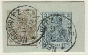 GERMANY NESCHWITZ Postal Stationery cut-out A14P2F56-