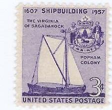 SCOTT #1095 SHIP BUILDING SINGLE MINT NEVER HINGED