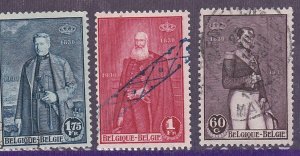 Belgium # 218-220, Kings of Belgium, Used,  1/2 Cat.