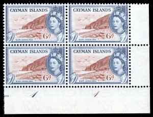 Cayman Islands - Scott #143 - Blk/4 - MNH - Crease UL cnr. UL stamp - SCV $8.40