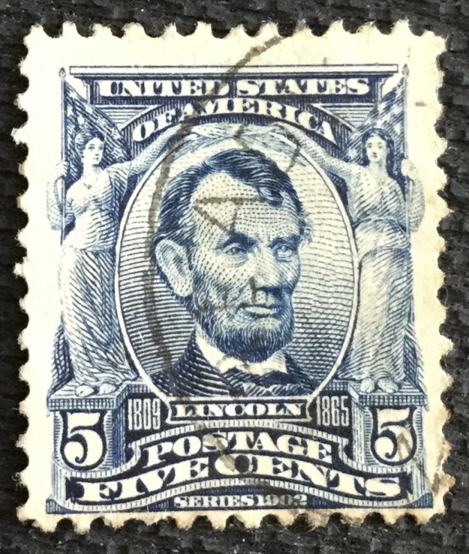 US #304 Used Single Abraham Lincoln SCV $2.00 L3