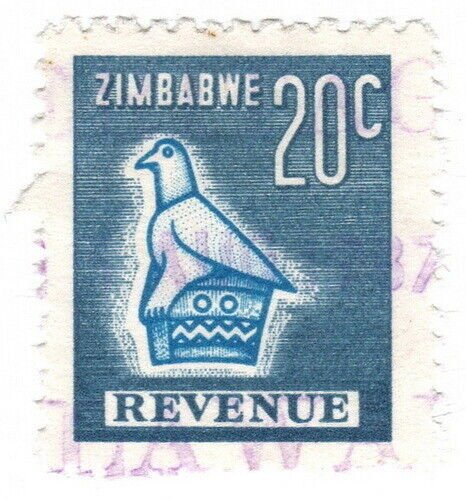 (I.B) Zimbabwe Revenue : Duty Stamp 20c 