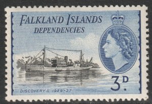 Falkland Islands Deps Scott 1L24 - SG G31, 1954 Ships 3d MH*