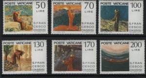 VATICAN CITY,  607-612  MNH  SET