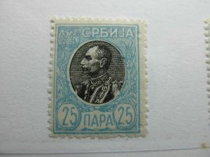 Serbia Serbia 1905-11 25p Perf 111⁄2 Fine MH* A5P18F368-