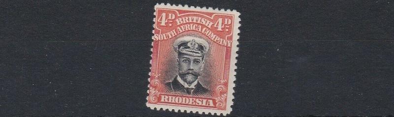 RHODESIA  1913 - 19  S G 211  4D   BLACK & ORANGE   MH