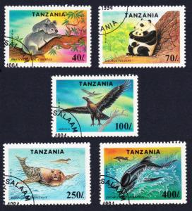 Tanzania Birds Protected Fauna 5v CTO SG#1807-1812 SC#1287-1292 MI#1775-1779