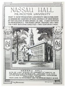 US The Aristocrat Artwork 1956 #1083 Nassau Hall, Princeton University