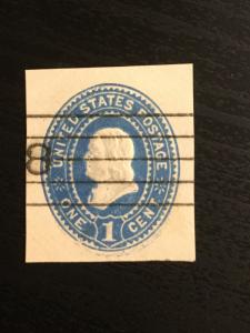 US SC# U294 Franklin  Cut Square Used