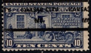 1922 US Scott #- E12 10 Cents Special Delivery Precancel Kansas City MO Used