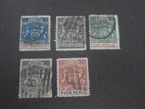 Rhodesia 1890 Sc 1-5 FU