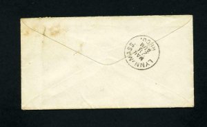 # 207 on cover from Clinton, Massachusetts to Lynn, Massachusetts - 3-28-1882