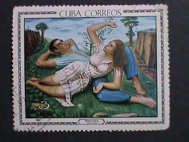 Cuba 1967 Sc 1204 Famous Painting Spring By Jorge Arche Used Very