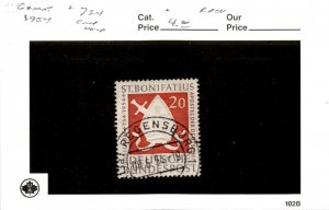 Germany, Postage Stamp, #724 Used, 1954 Bishops Miter Sword (AH)