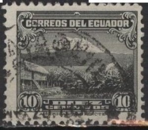 Ecuador 329 (used) 10c landscape, gsay black (1935)