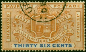 Mauritius 1898 36c Orange & Ultramarine SG133 Fine Used