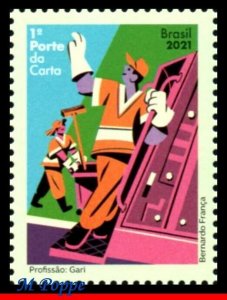 21-04 BRAZIL 2021 PROFESSION: GARI (GARBAGEMAN), TRUCKS, MNH