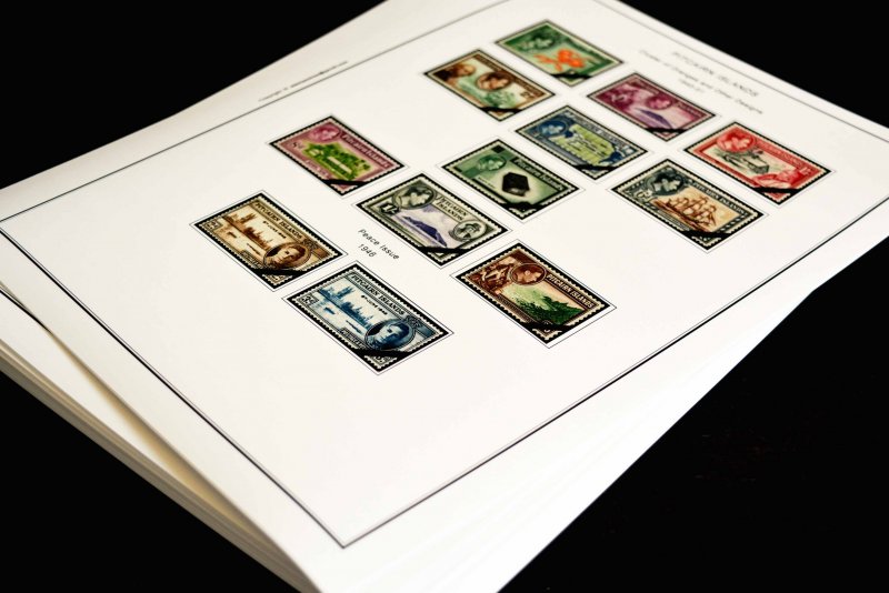 COLOR PRINTED PITCAIRN ISLANDS 1940-2010 STAMP ALBUM PAGES (118 illustr. pages)