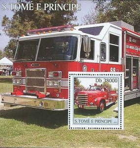 St Thomas - Fire Engines, Scott #1476 - Stamp S/S - ST3116